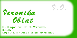 veronika oblat business card